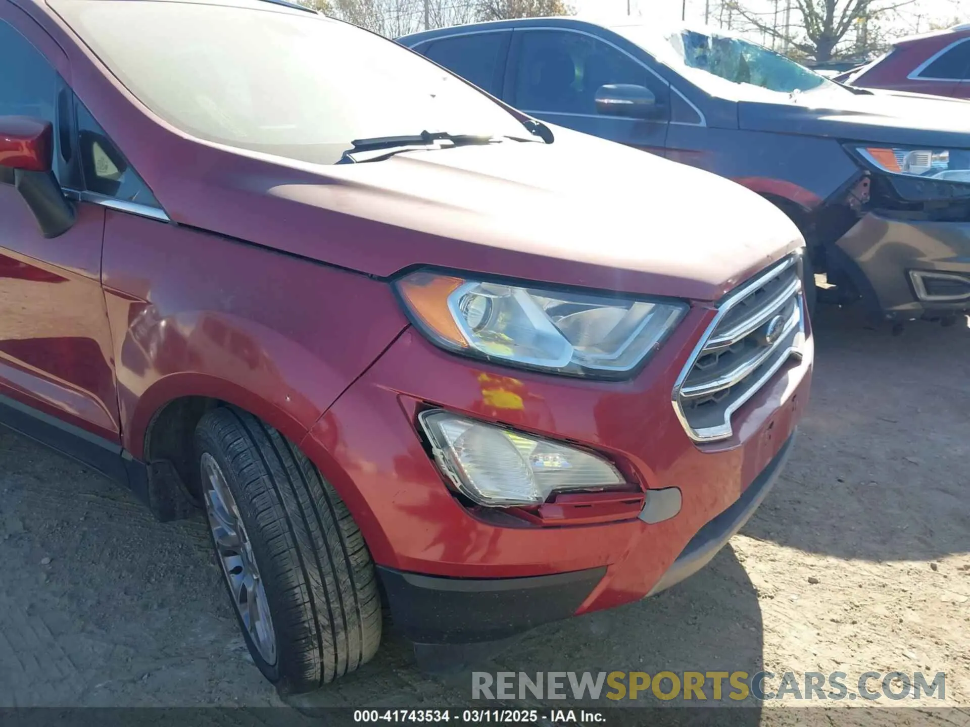 6 fotografías del automóvil dañado MAJ3S2KEXKC272574 FORD ECOSPORT 2019