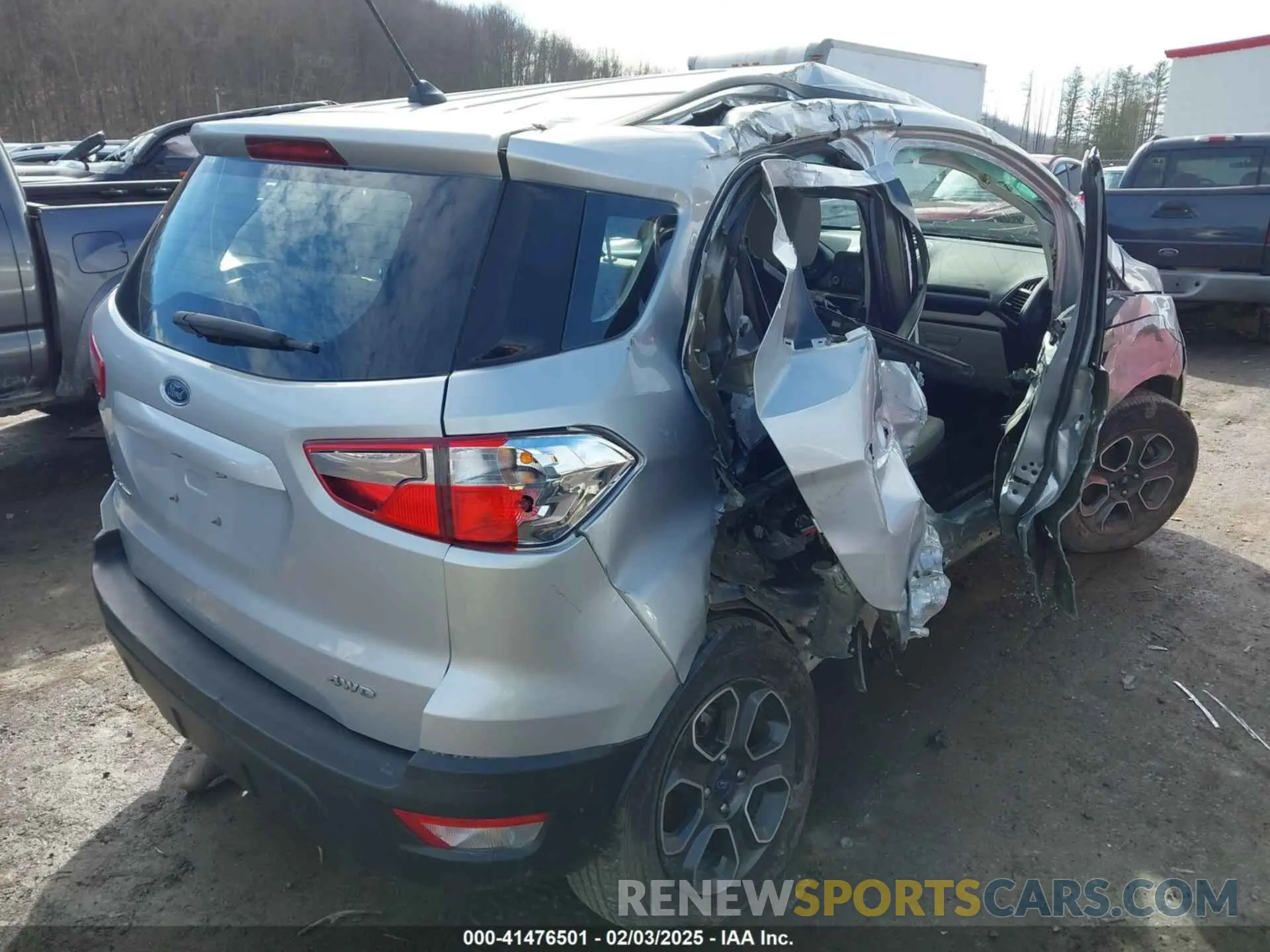 4 fotografías del automóvil dañado MAJ6S3FL0KC264995 FORD ECOSPORT 2019