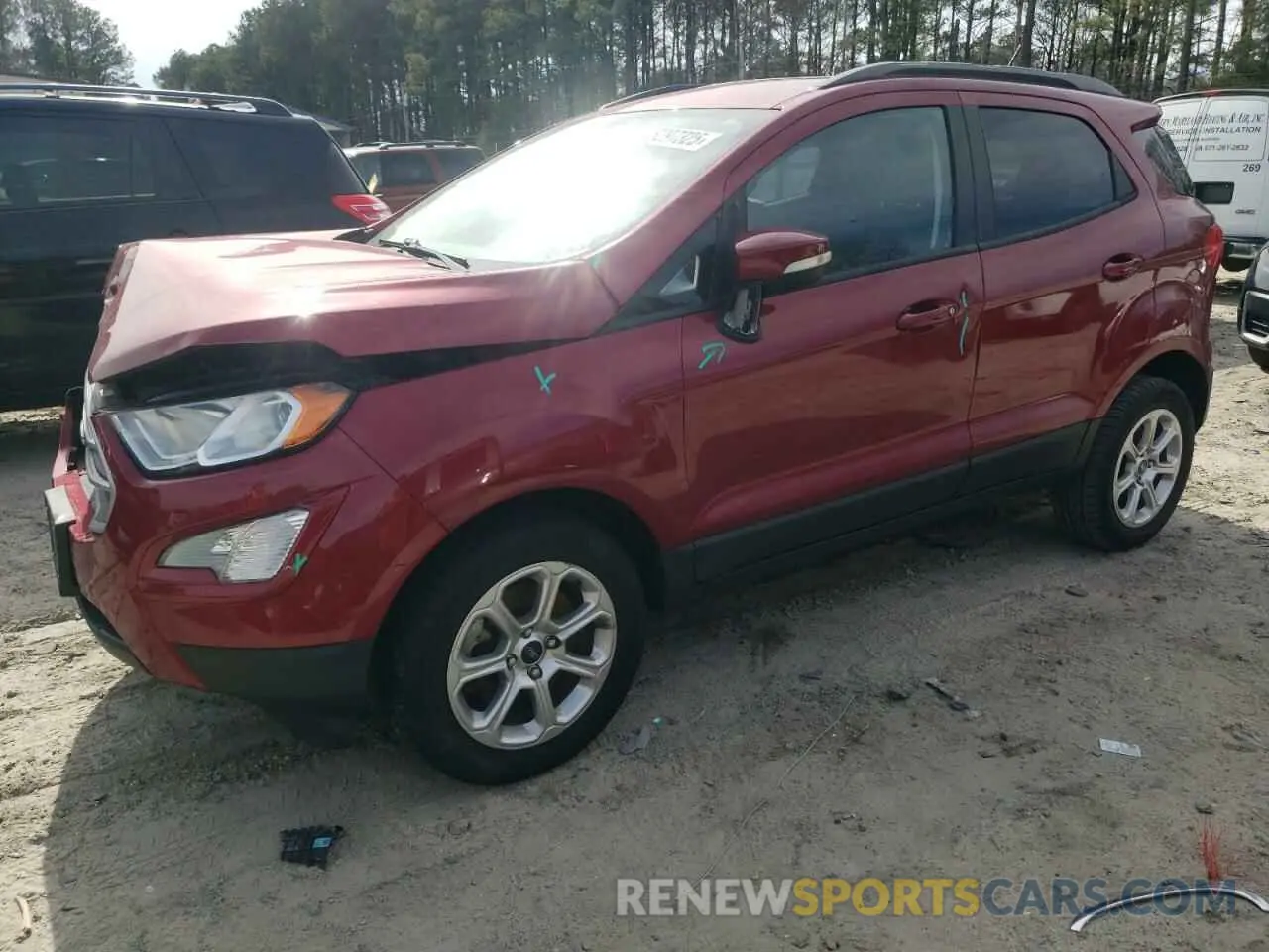 1 fotografías del automóvil dañado MAJ6S3GL0KC259861 FORD ECOSPORT 2019