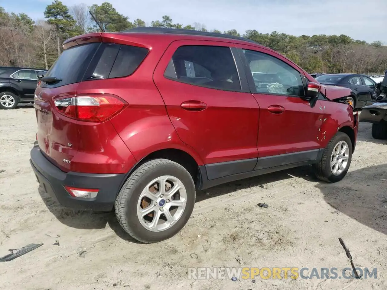 3 fotografías del automóvil dañado MAJ6S3GL0KC259861 FORD ECOSPORT 2019