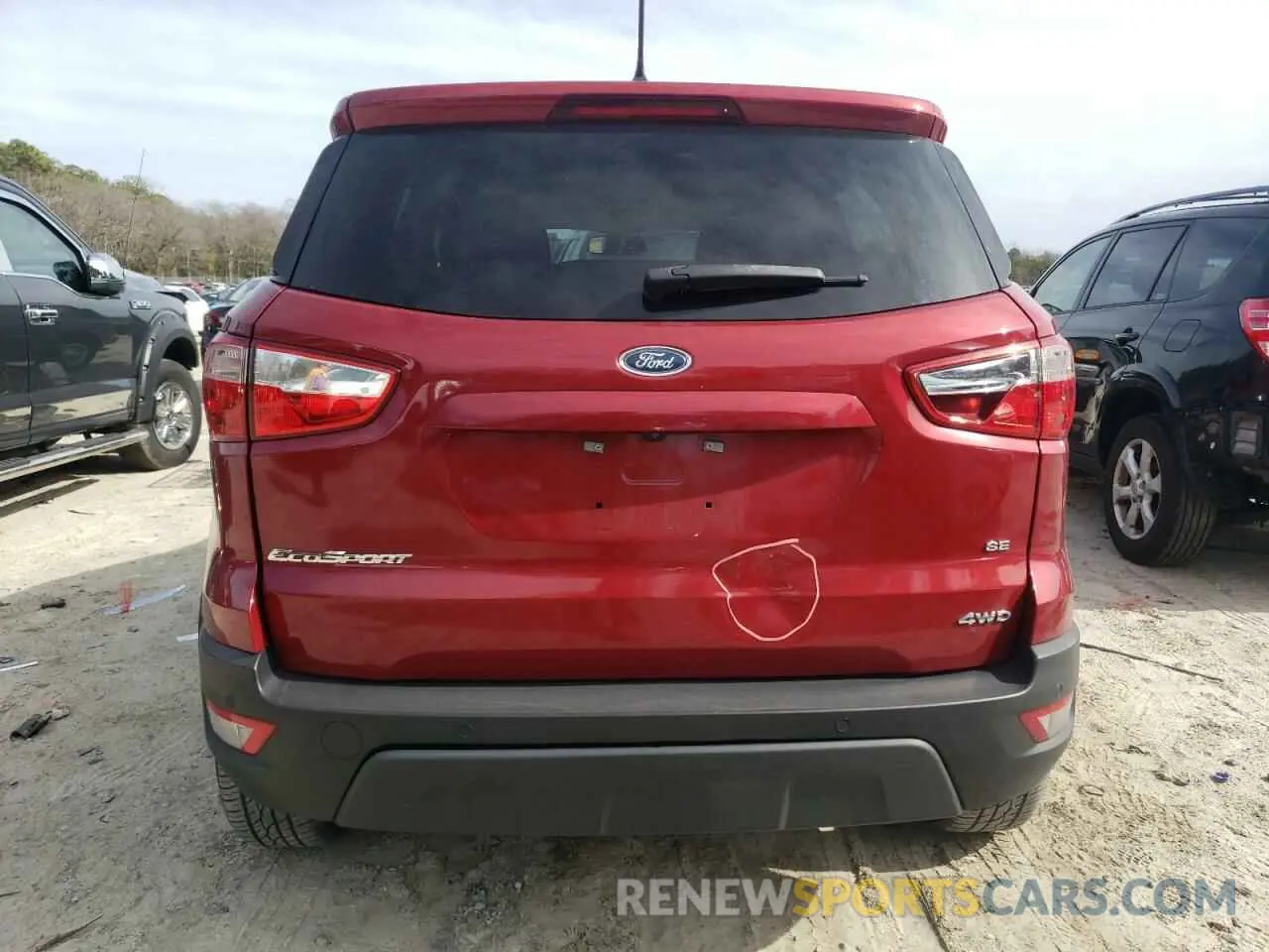 6 fotografías del automóvil dañado MAJ6S3GL0KC259861 FORD ECOSPORT 2019