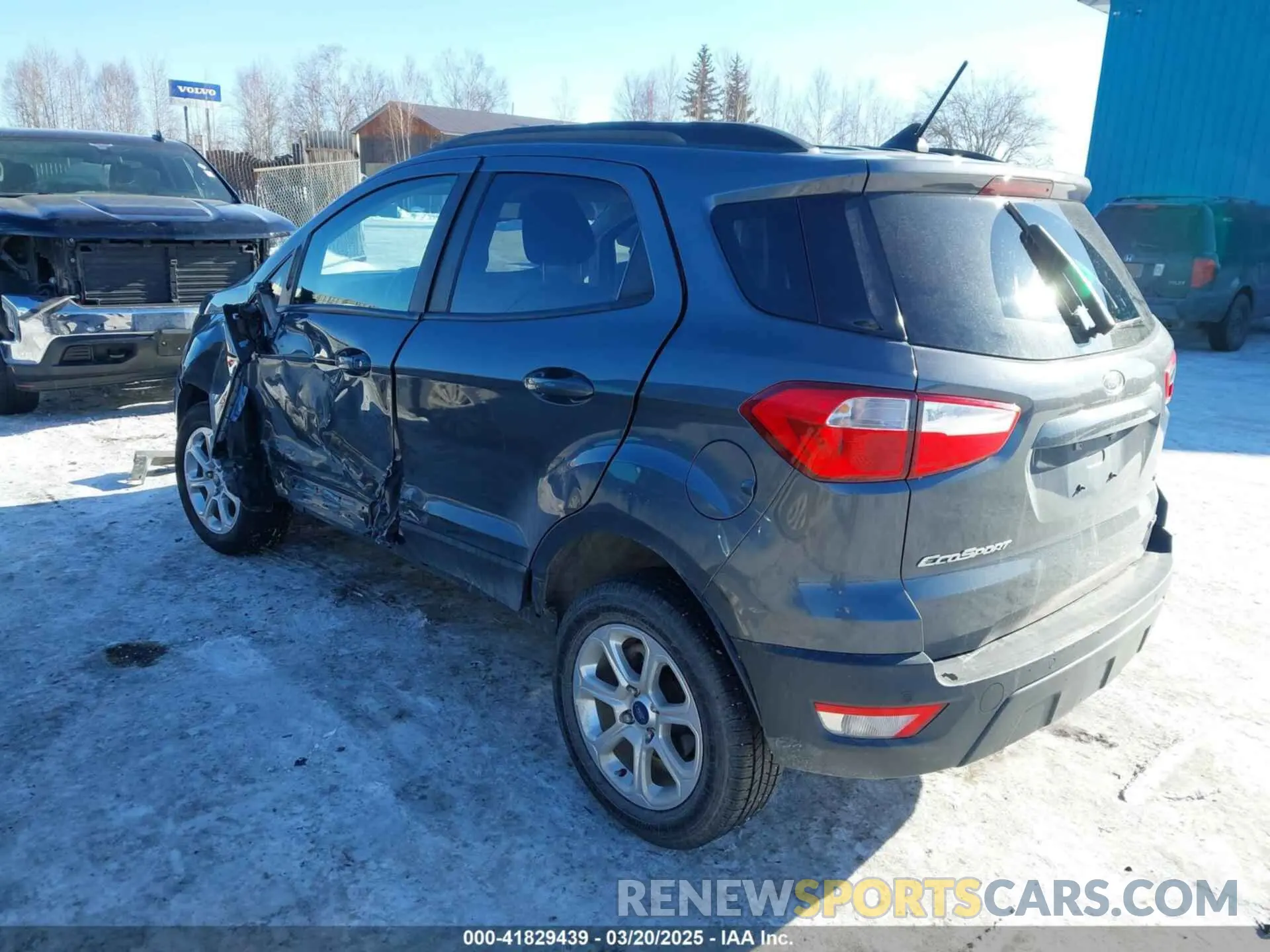 3 fotografías del automóvil dañado MAJ6S3GL0KC278751 FORD ECOSPORT 2019