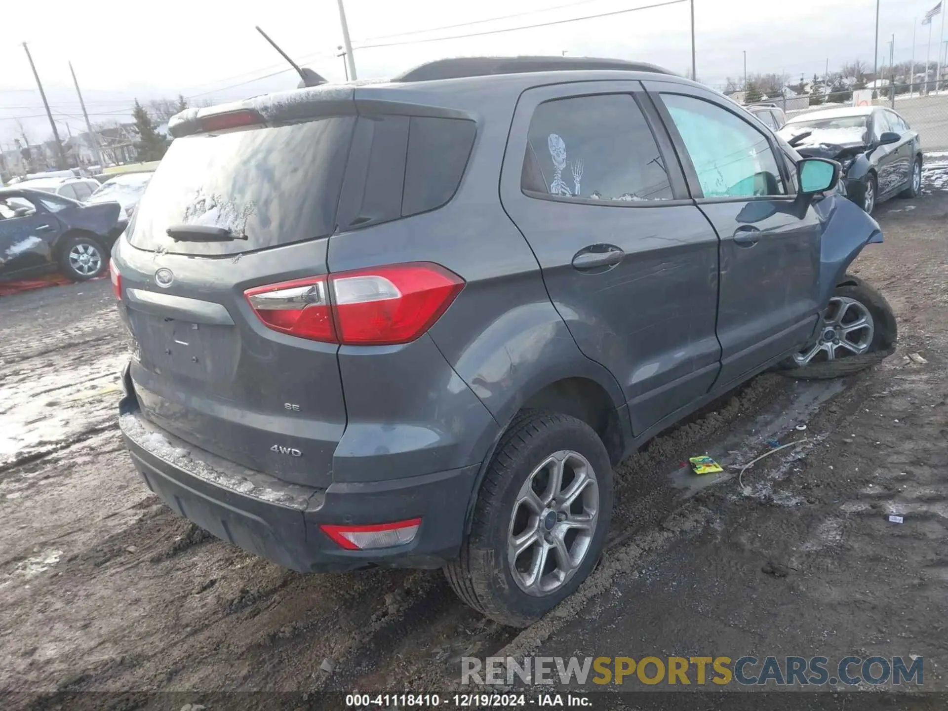 4 fotografías del automóvil dañado MAJ6S3GL1KC250540 FORD ECOSPORT 2019