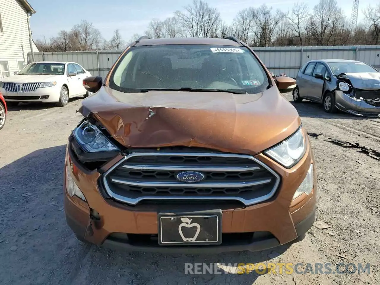 5 fotografías del automóvil dañado MAJ6S3GL1KC279052 FORD ECOSPORT 2019