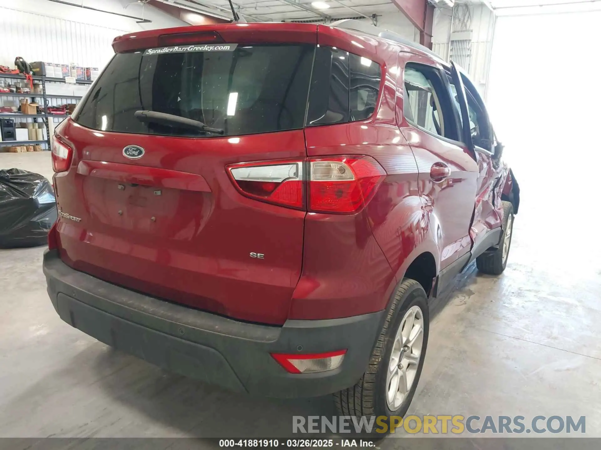 4 fotografías del automóvil dañado MAJ6S3GL3KC302637 FORD ECOSPORT 2019