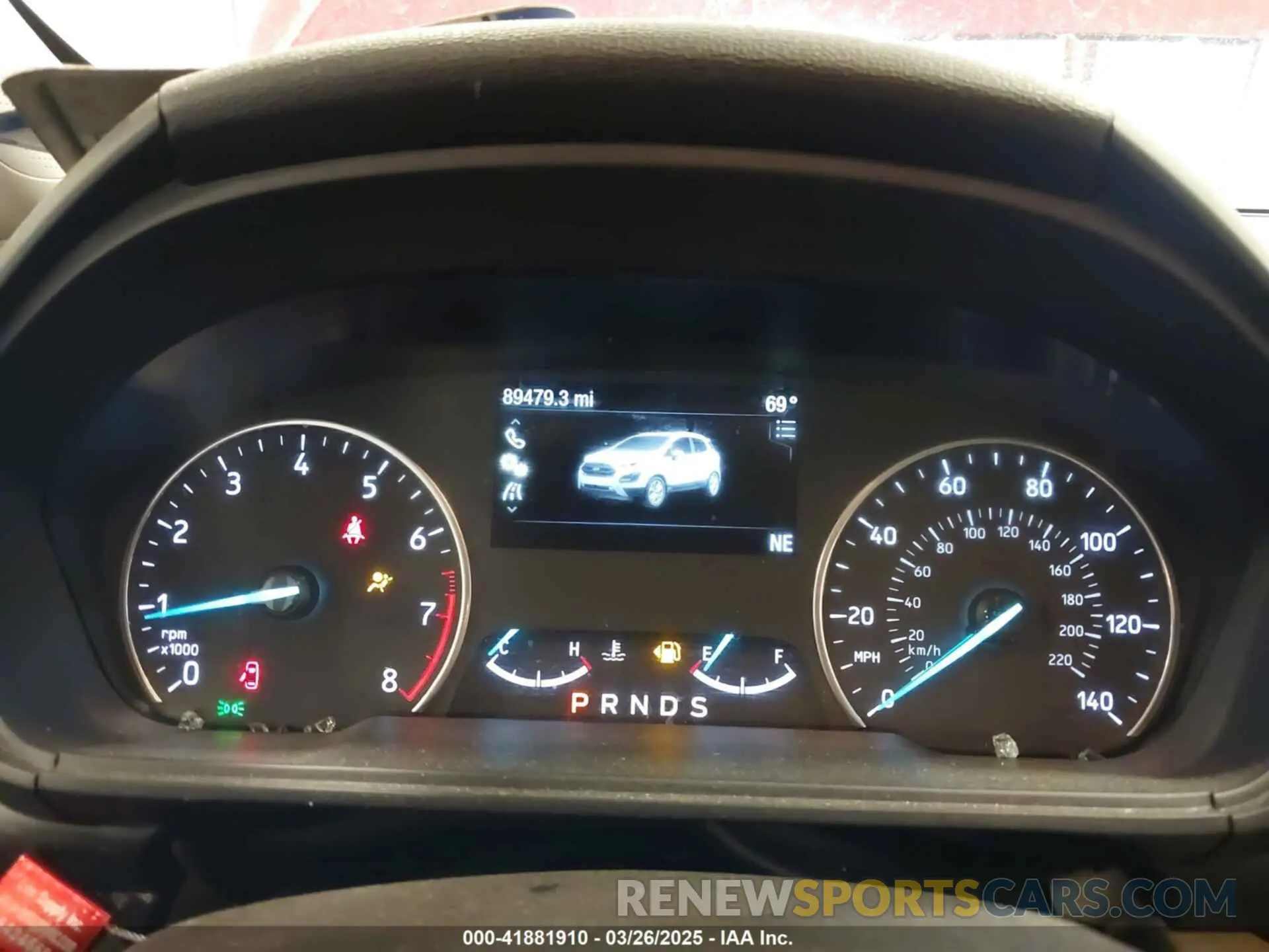 7 fotografías del automóvil dañado MAJ6S3GL3KC302637 FORD ECOSPORT 2019