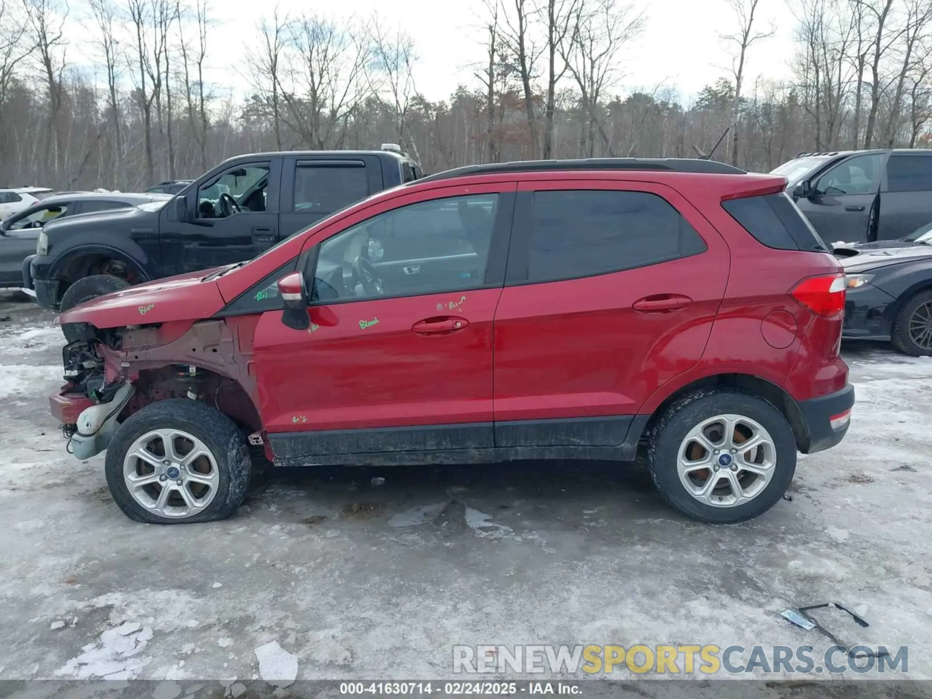 14 fotografías del automóvil dañado MAJ6S3GL4KC296248 FORD ECOSPORT 2019