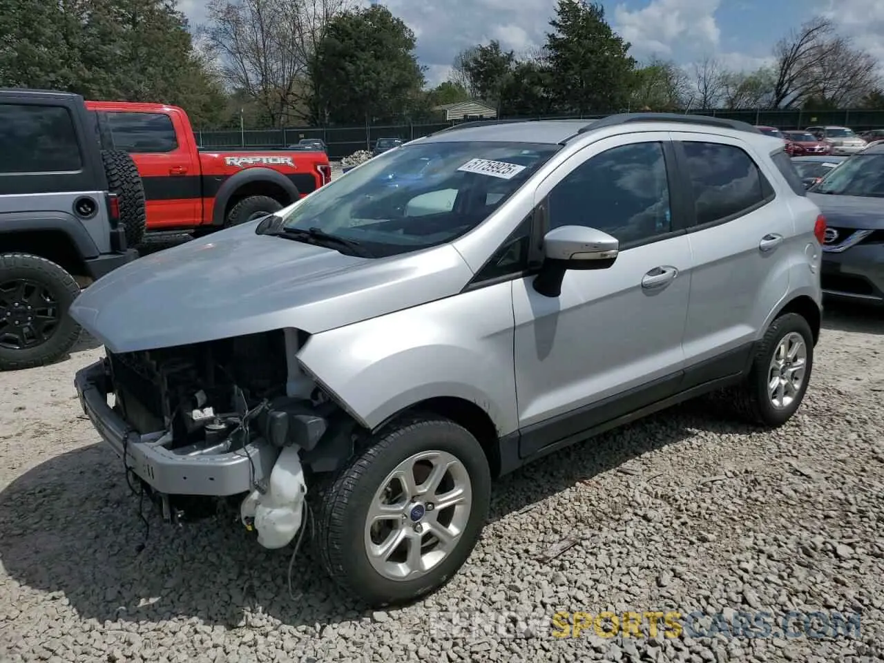 1 fotografías del automóvil dañado MAJ6S3GL4KC308933 FORD ECOSPORT 2019