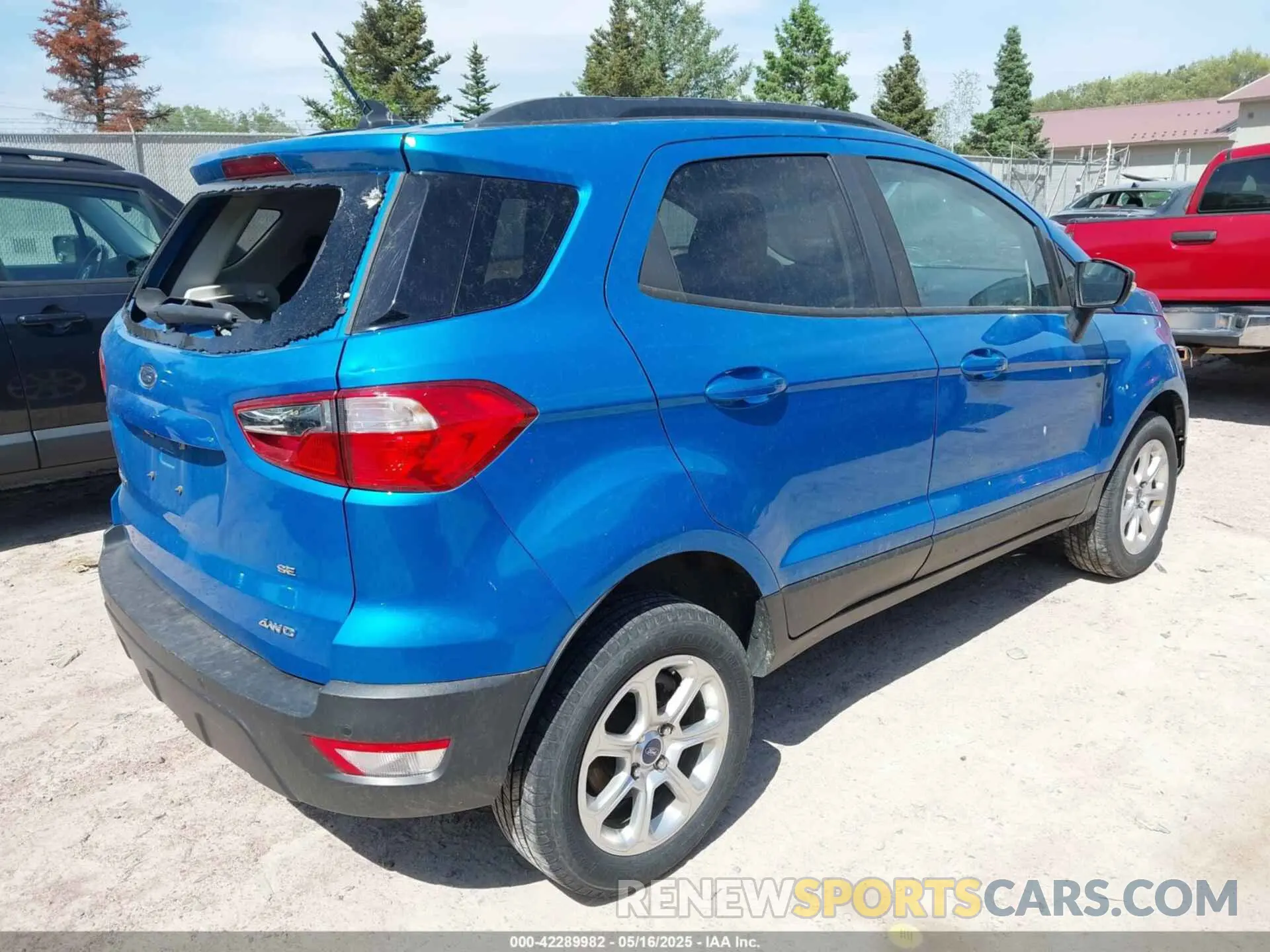 4 fotografías del automóvil dañado MAJ6S3GL5KC276378 FORD ECOSPORT 2019