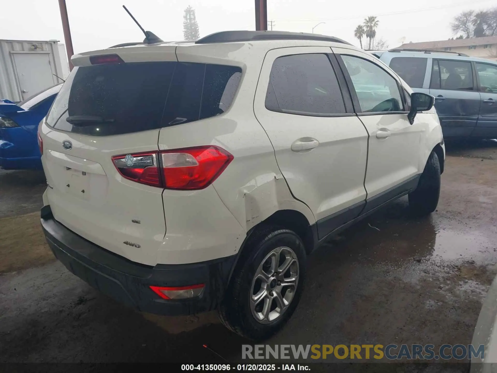 4 fotografías del automóvil dañado MAJ6S3GL6KC271285 FORD ECOSPORT 2019