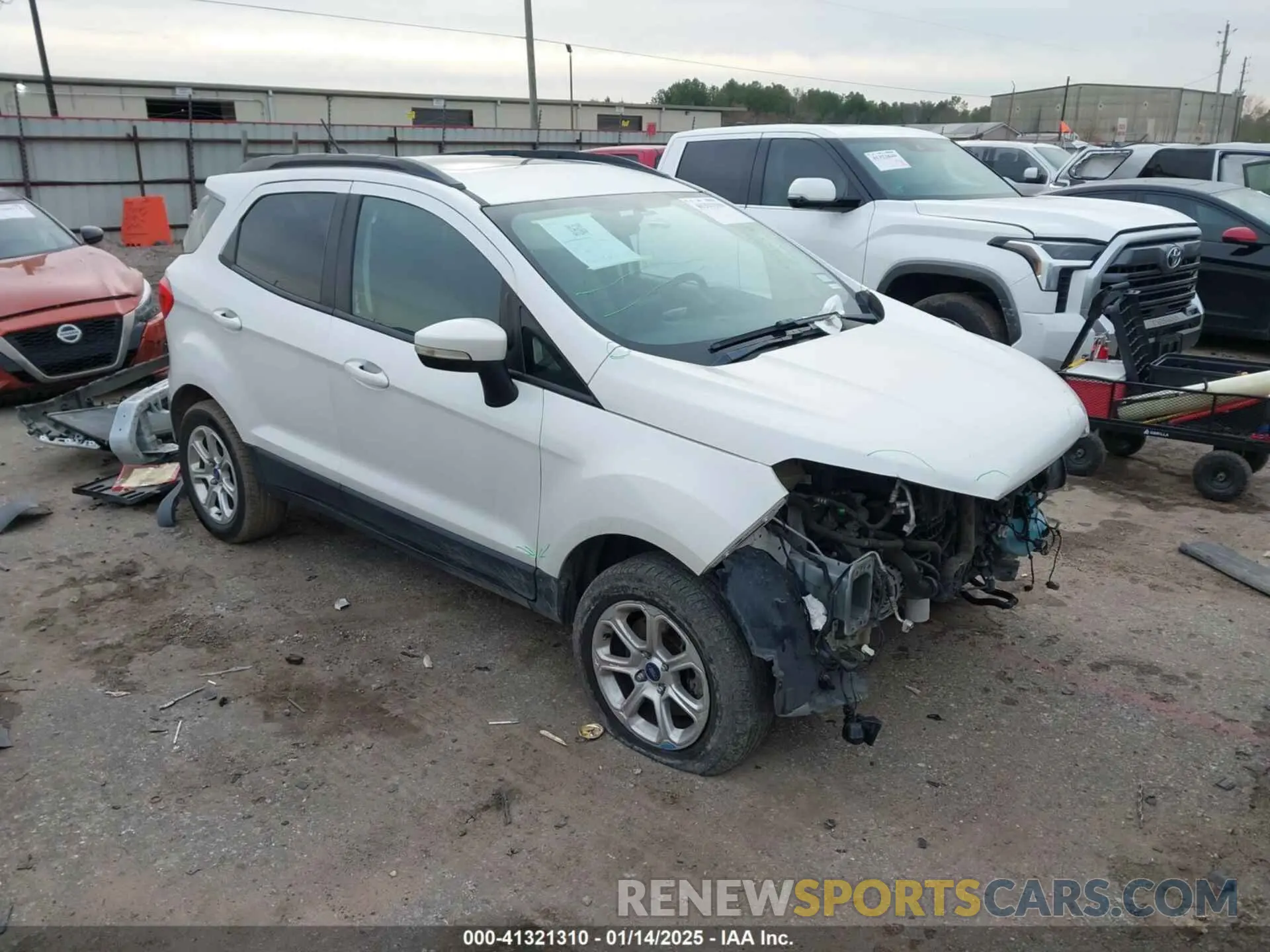 1 fotografías del automóvil dañado MAJ6S3GL6KC277040 FORD ECOSPORT 2019