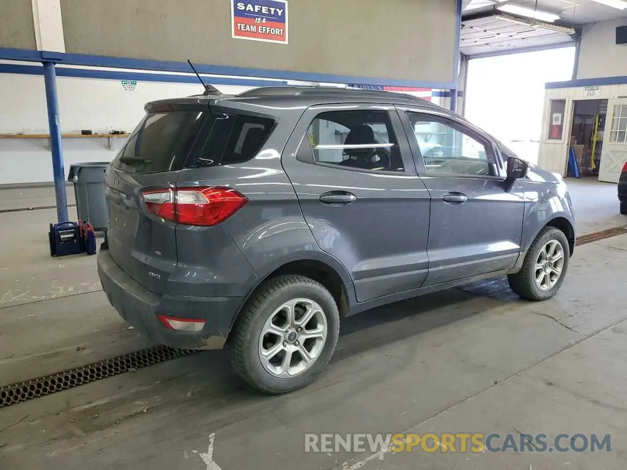 3 fotografías del automóvil dañado MAJ6S3GL9KC290171 FORD ECOSPORT 2019