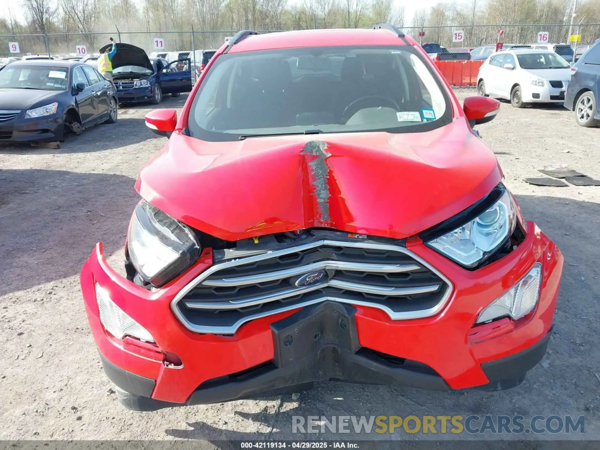 6 fotografías del automóvil dañado MAJ6S3GL9KC294995 FORD ECOSPORT 2019