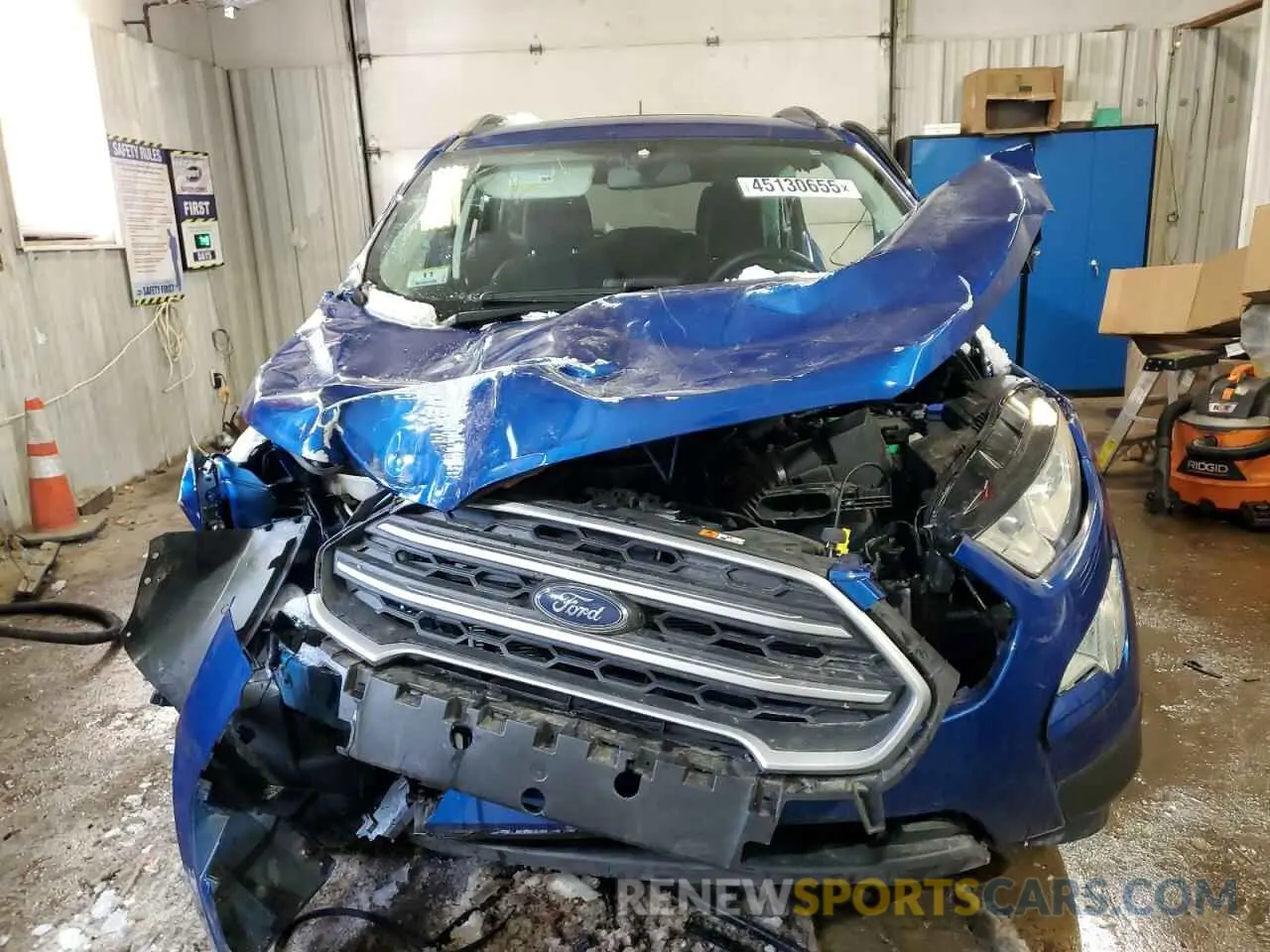 5 fotografías del automóvil dañado MAJ6S3GLXKC265649 FORD ECOSPORT 2019