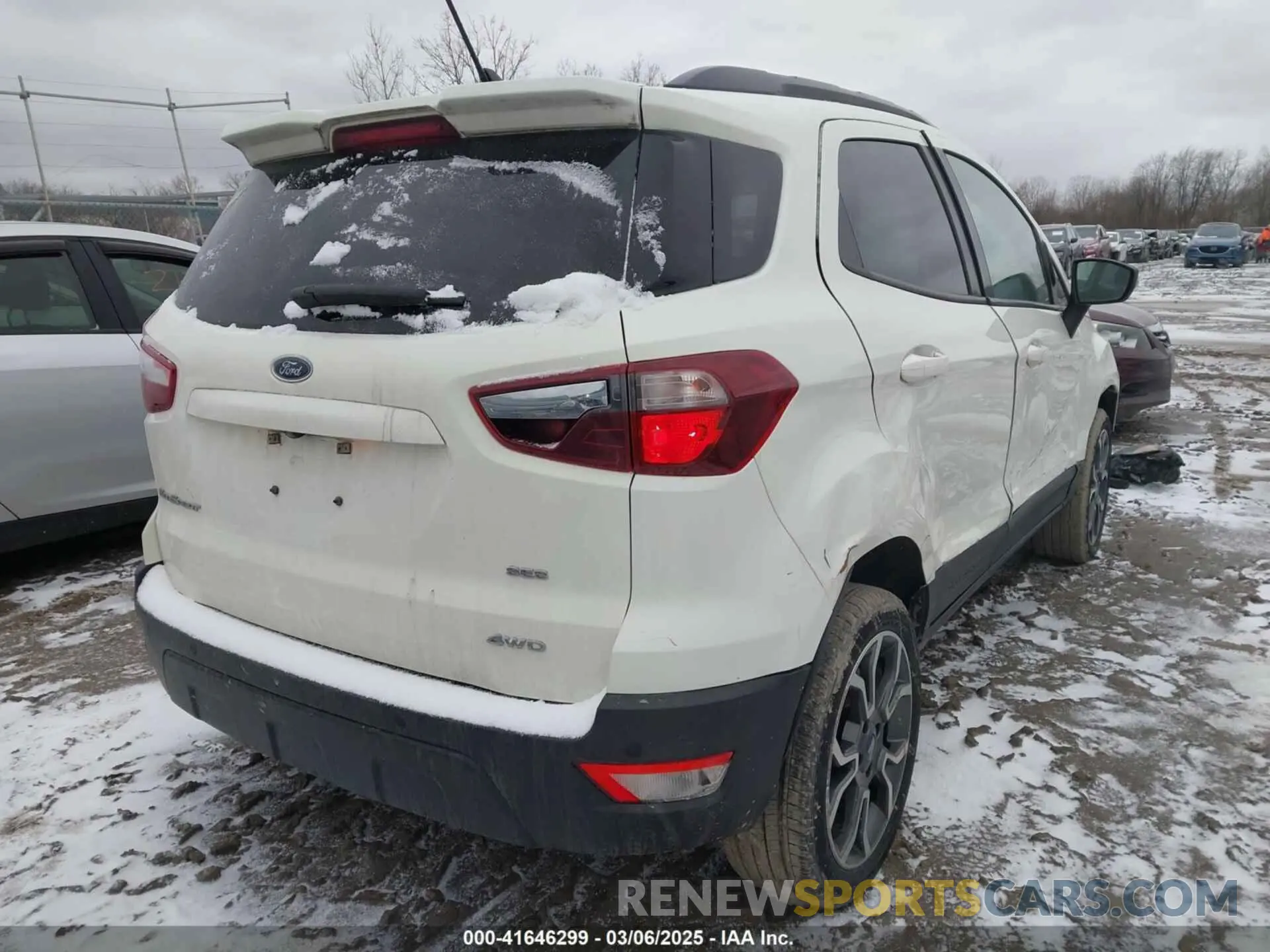 4 fotografías del automóvil dañado MAJ6S3JLXKC294139 FORD ECOSPORT 2019