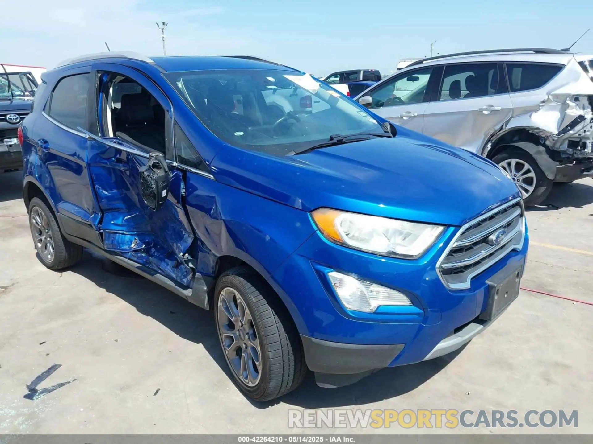 1 fotografías del automóvil dañado MAJ6S3KL0KC260936 FORD ECOSPORT 2019