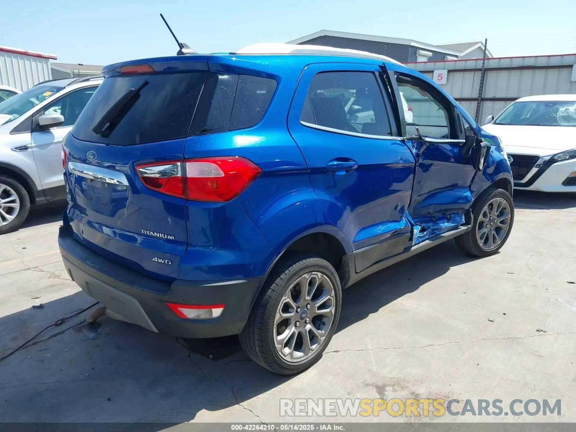 4 fotografías del automóvil dañado MAJ6S3KL0KC260936 FORD ECOSPORT 2019