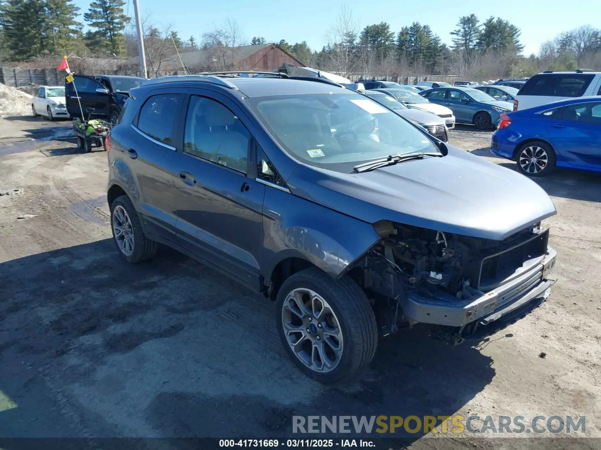 1 fotografías del automóvil dañado MAJ6S3KL0KC296626 FORD ECOSPORT 2019