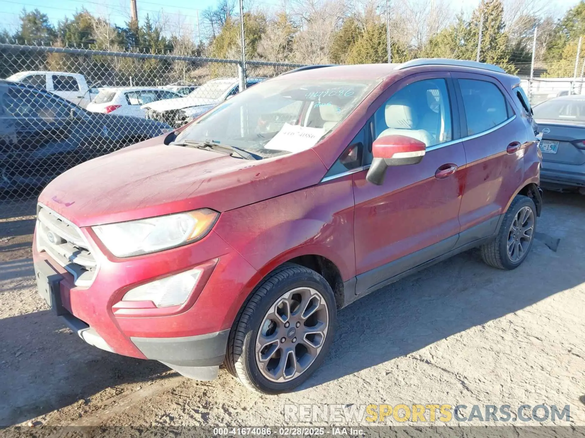 2 fotografías del automóvil dañado MAJ6S3KL4KC271163 FORD ECOSPORT 2019