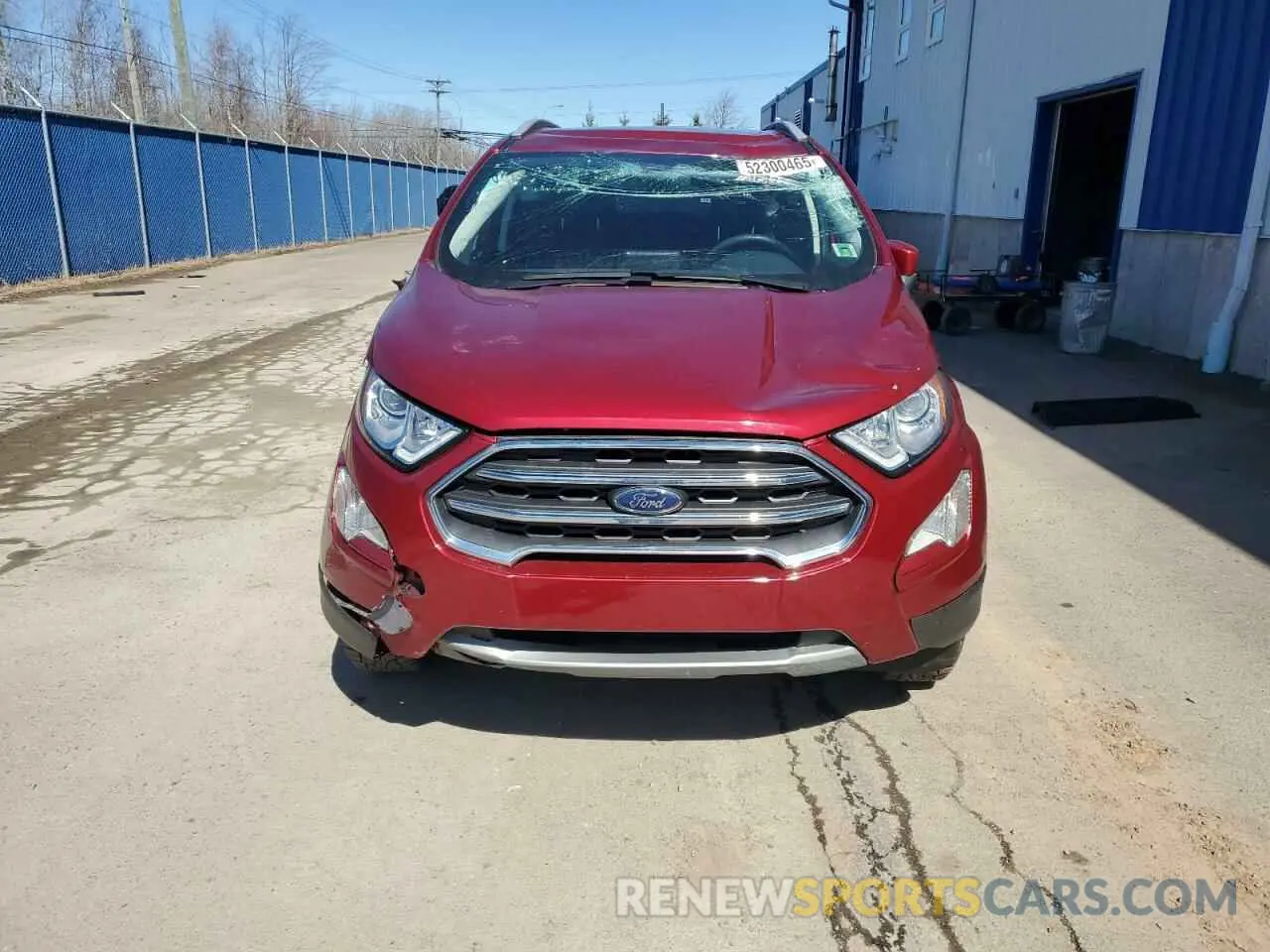 5 fotografías del automóvil dañado MAJ6S3KL5KC255764 FORD ECOSPORT 2019