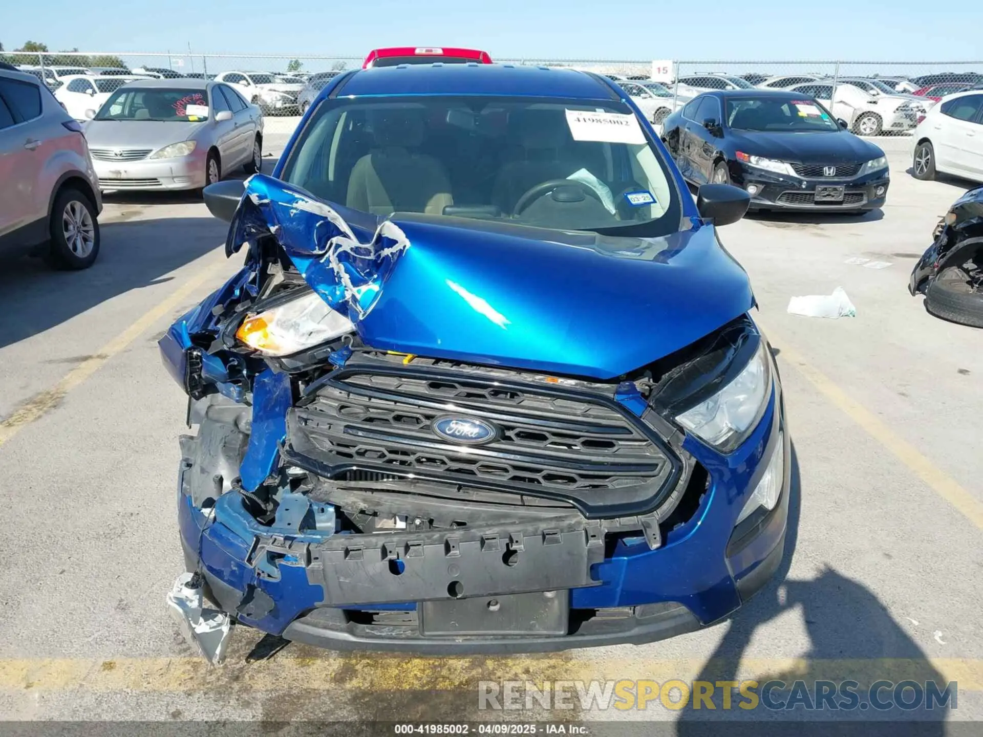 6 fotografías del automóvil dañado MAJ3S2FE1LC363065 FORD ECOSPORT 2020
