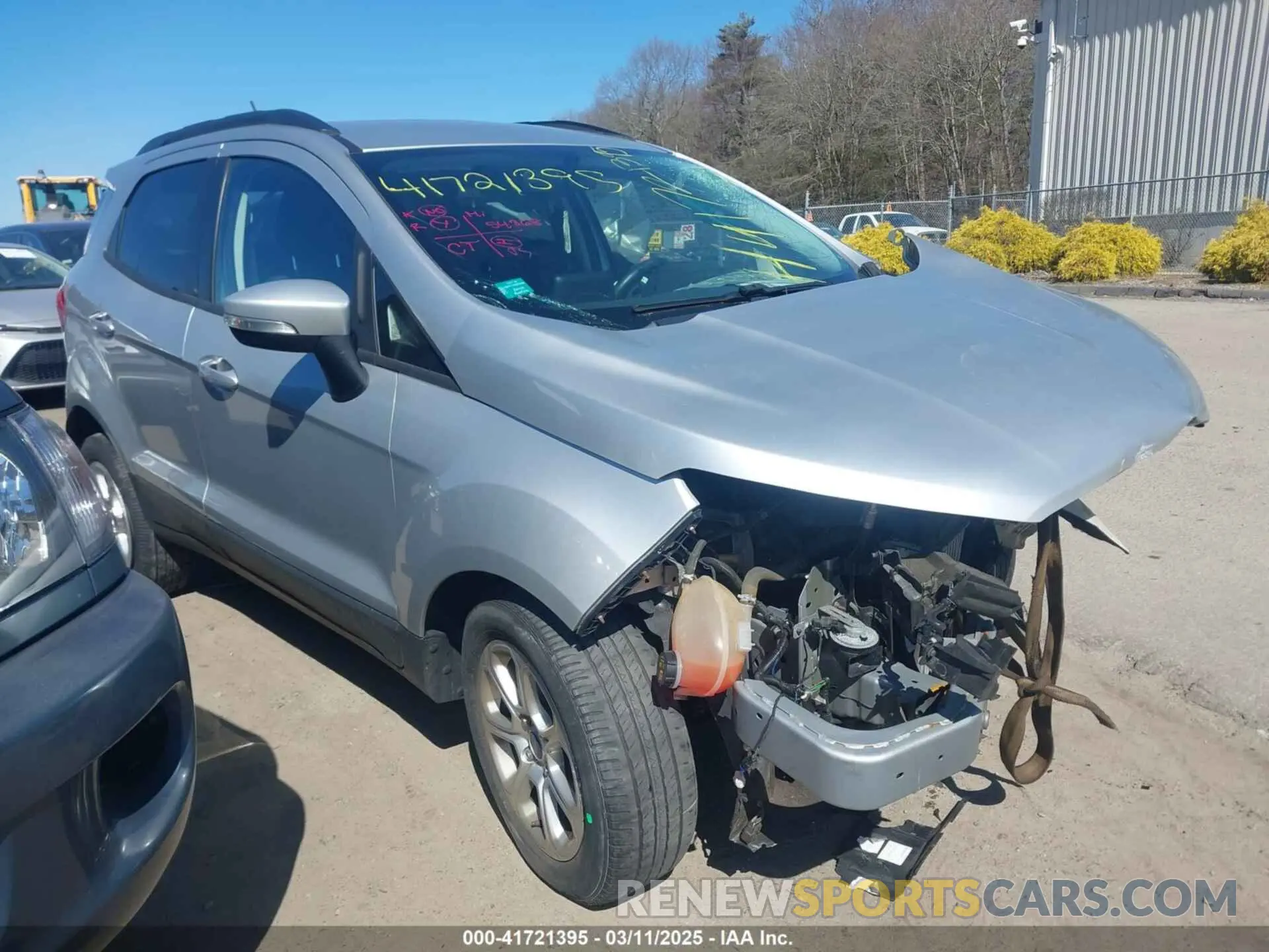 1 fotografías del automóvil dañado MAJ3S2GE1LC378258 FORD ECOSPORT 2020