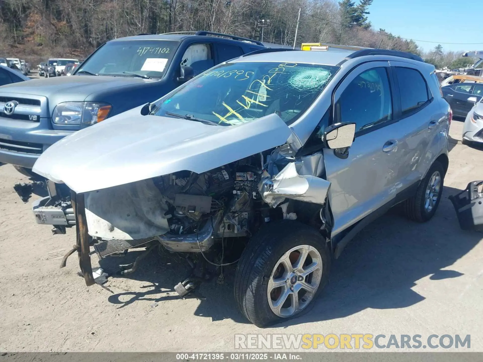 2 fotografías del automóvil dañado MAJ3S2GE1LC378258 FORD ECOSPORT 2020