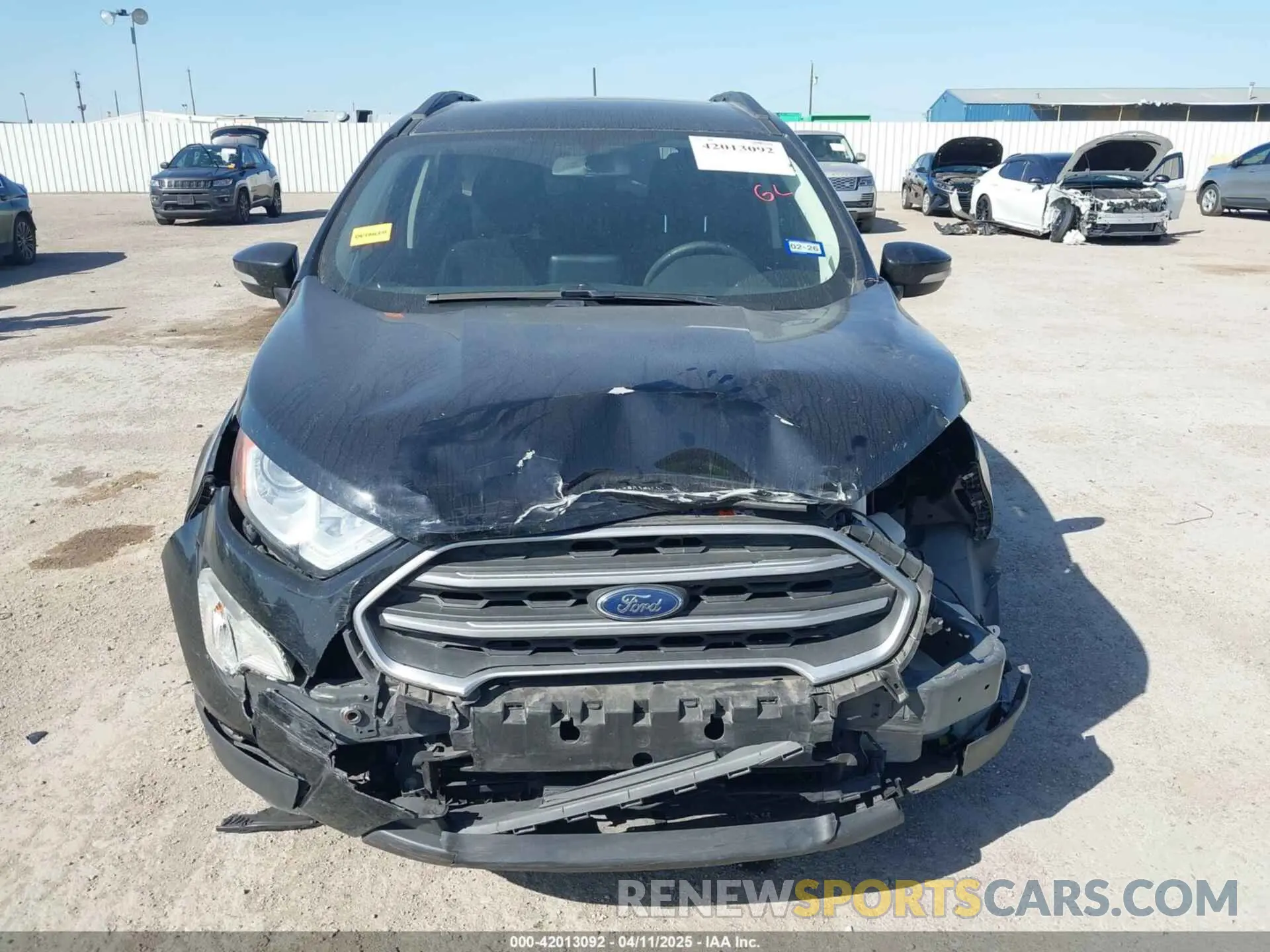 12 fotografías del automóvil dañado MAJ3S2GE1LC386392 FORD ECOSPORT 2020