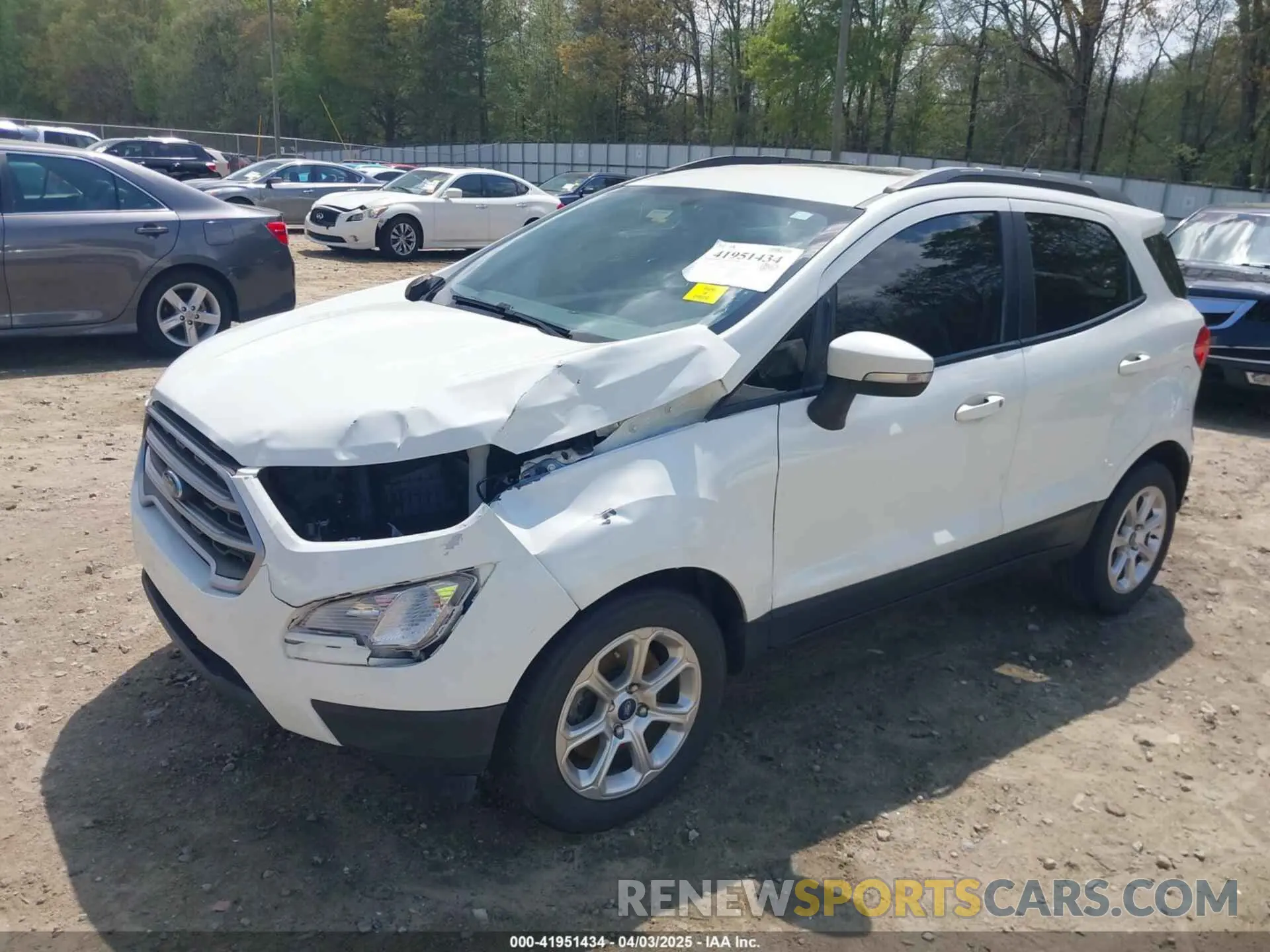 6 fotografías del automóvil dañado MAJ3S2GE5LC314479 FORD ECOSPORT 2020