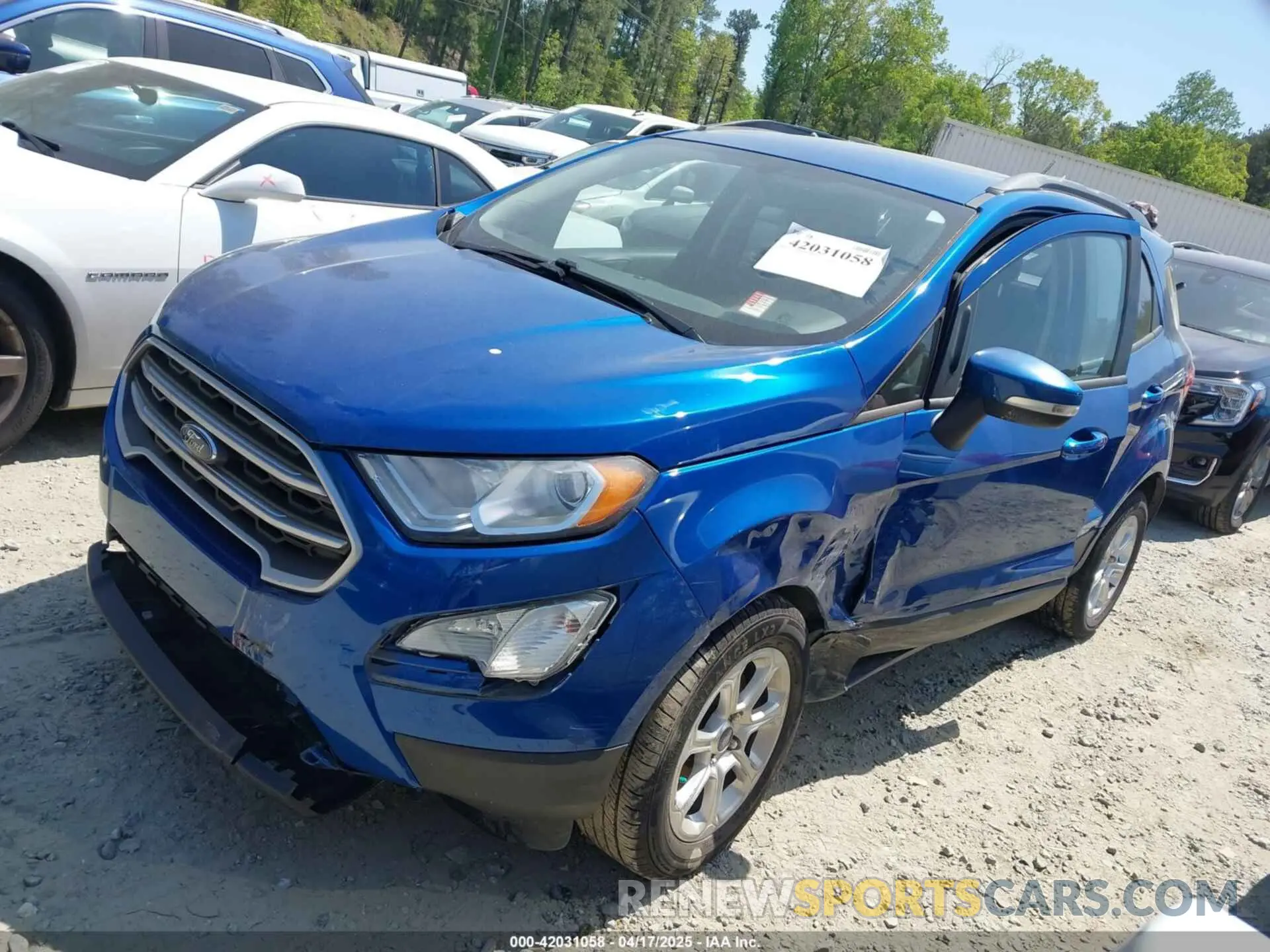 2 fotografías del automóvil dañado MAJ3S2GE9LC311360 FORD ECOSPORT 2020