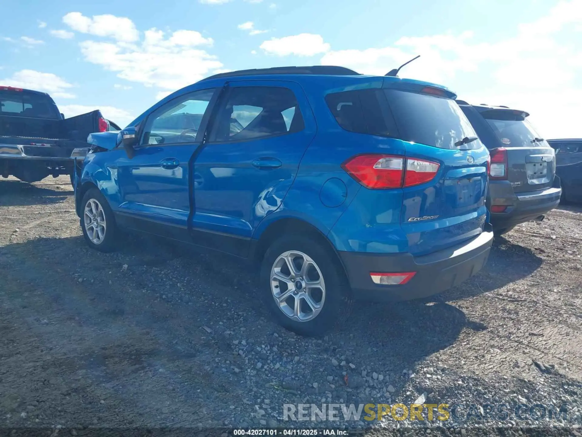 3 fotografías del automóvil dañado MAJ3S2GEXLC325834 FORD ECOSPORT 2020