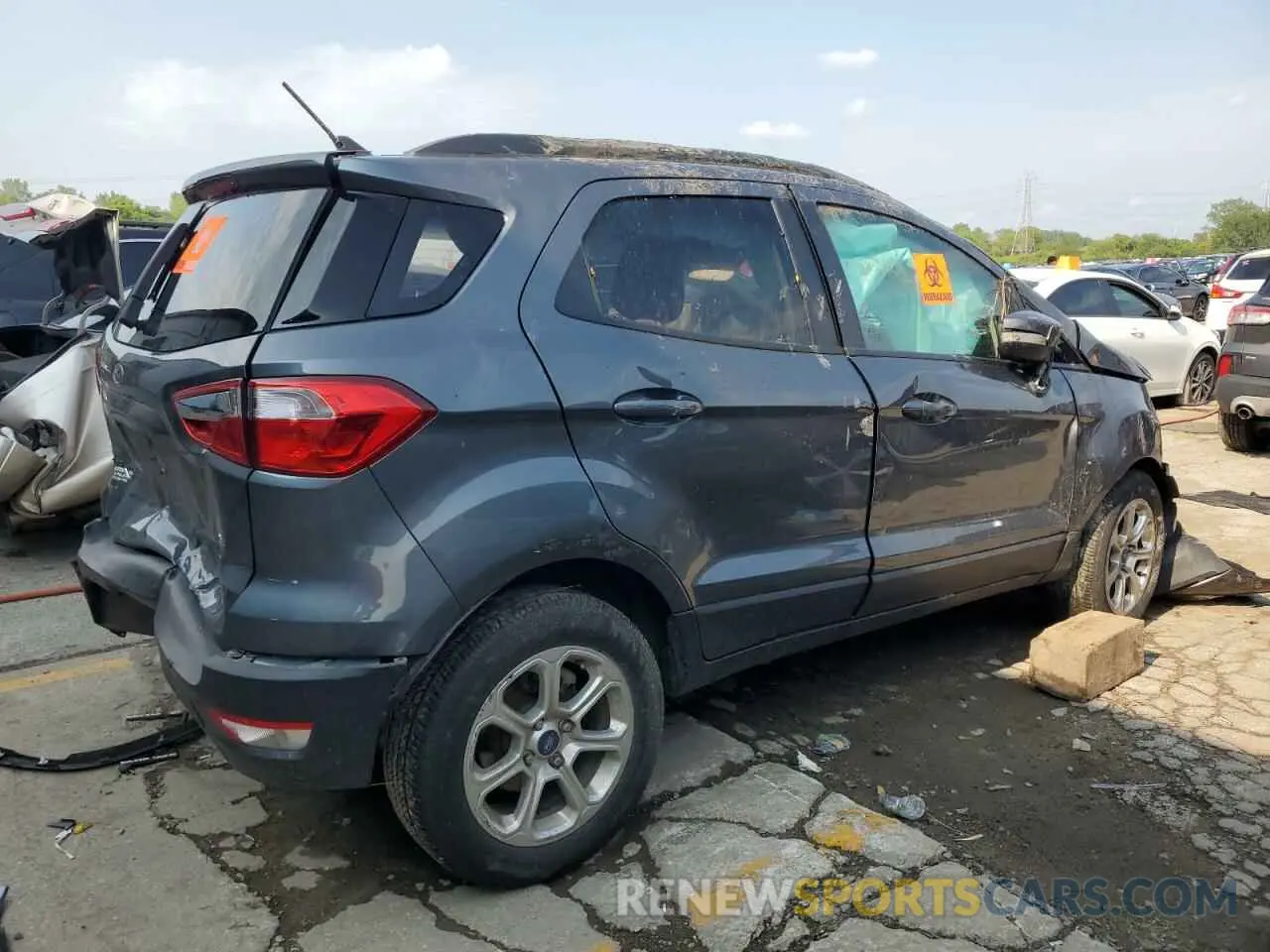 3 fotografías del automóvil dañado MAJ3S2GEXLC341757 FORD ECOSPORT 2020