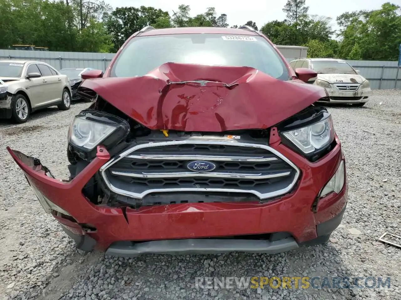 5 fotografías del automóvil dañado MAJ3S2KE9LC337755 FORD ECOSPORT 2020
