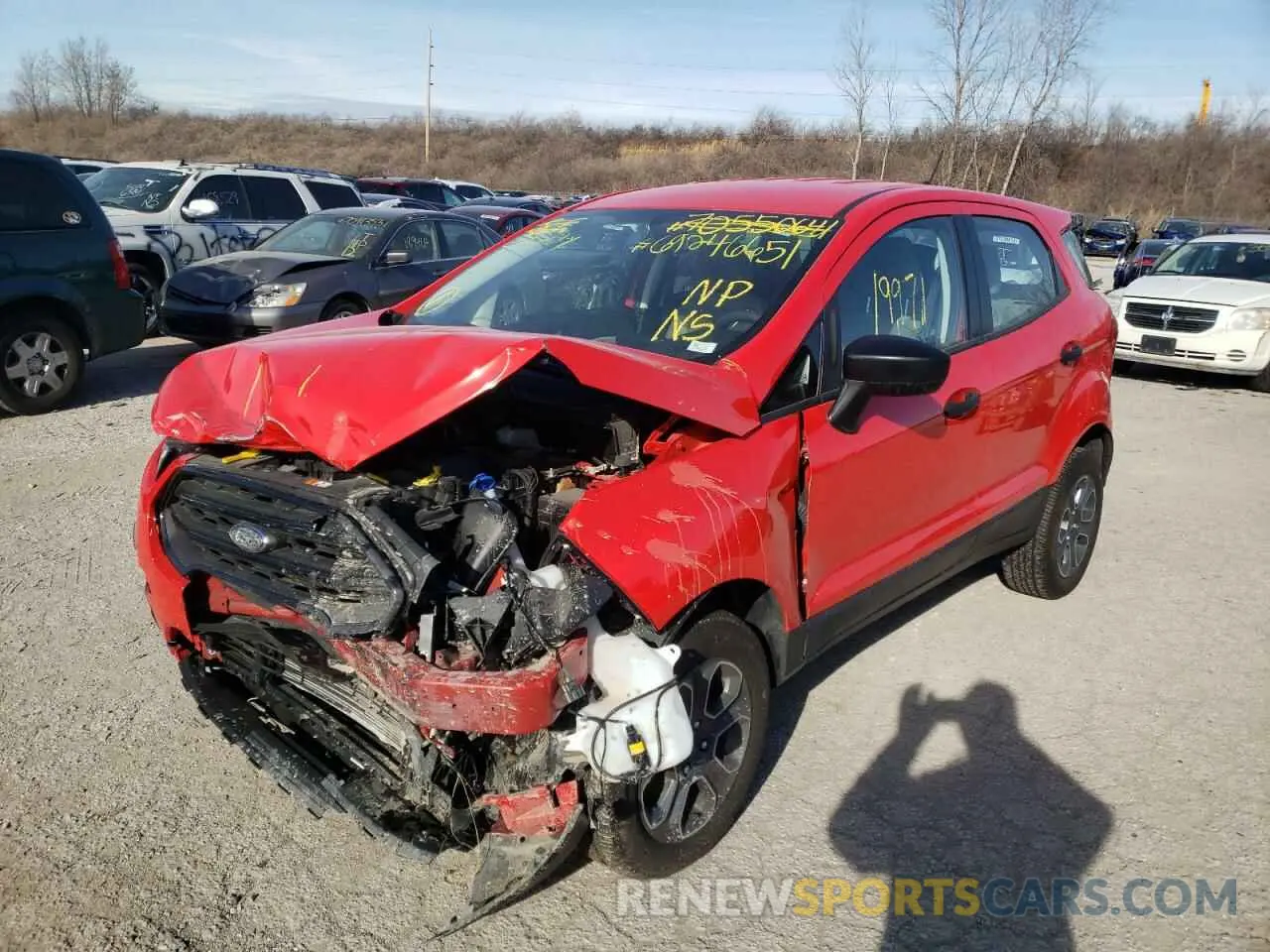 2 fotografías del automóvil dañado MAJ6S3FL5LC319202 FORD ECOSPORT 2020