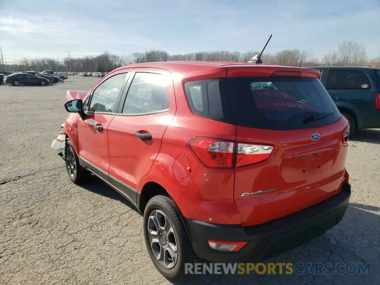 3 fotografías del automóvil dañado MAJ6S3FL5LC319202 FORD ECOSPORT 2020