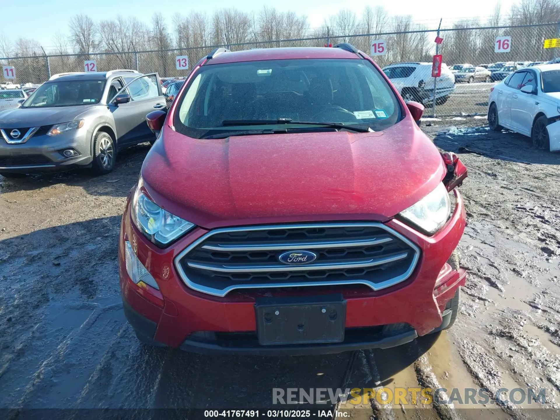 12 fotografías del automóvil dañado MAJ6S3GL1LC326405 FORD ECOSPORT 2020