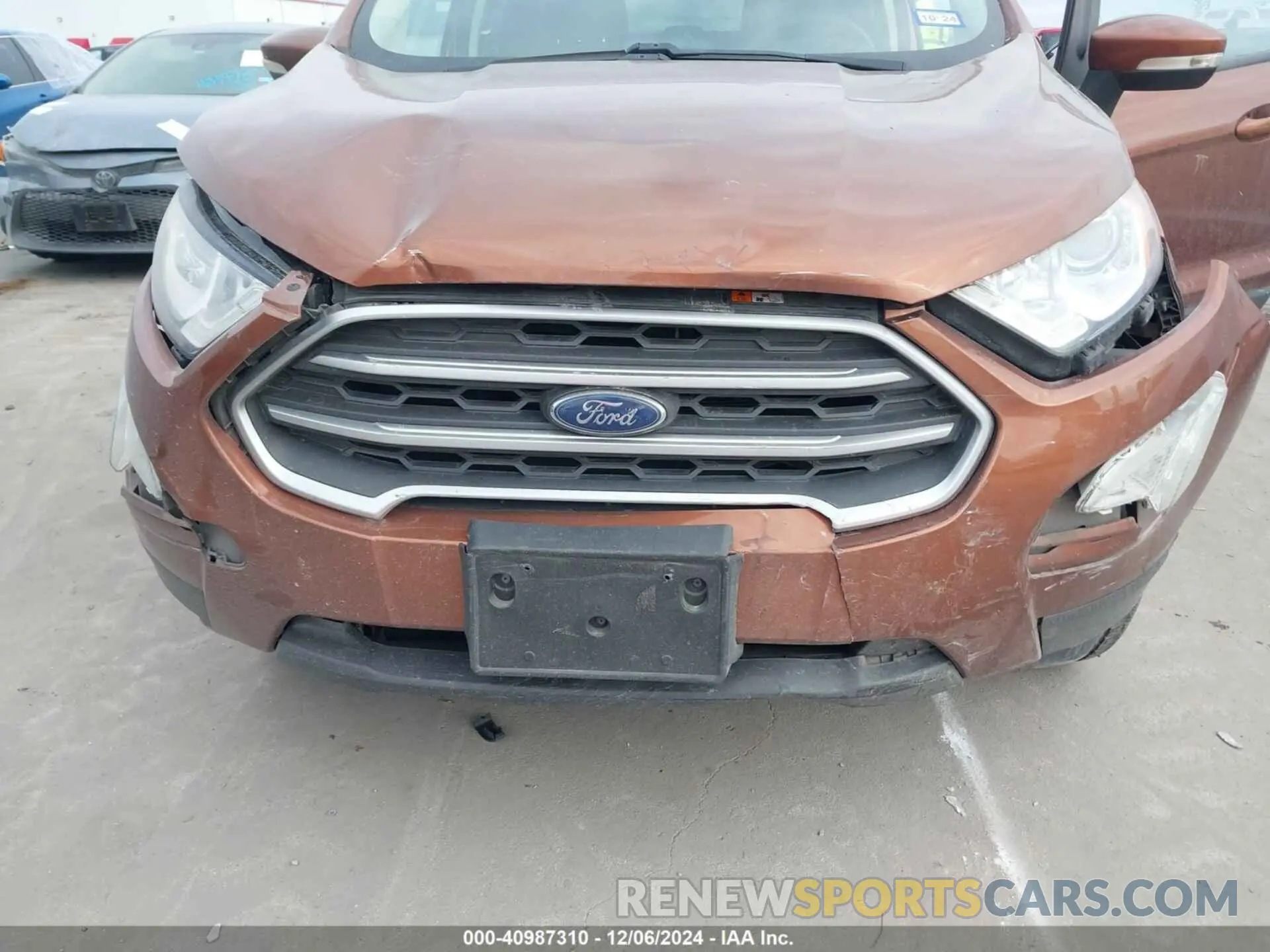 6 fotografías del automóvil dañado MAJ6S3GL1LC340241 FORD ECOSPORT 2020