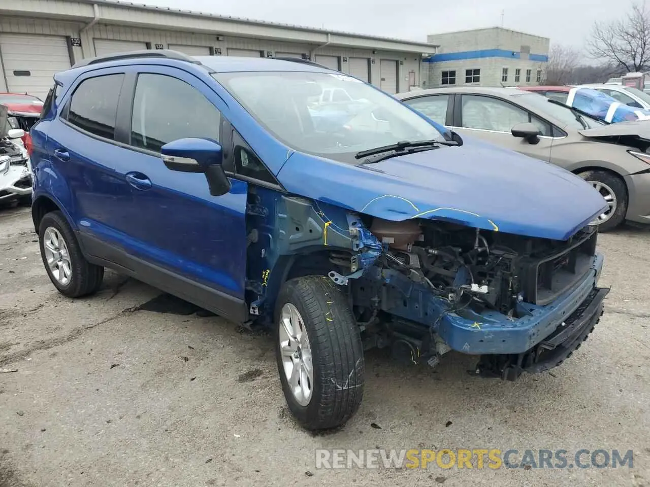 4 fotografías del automóvil dañado MAJ6S3GL3LC353590 FORD ECOSPORT 2020