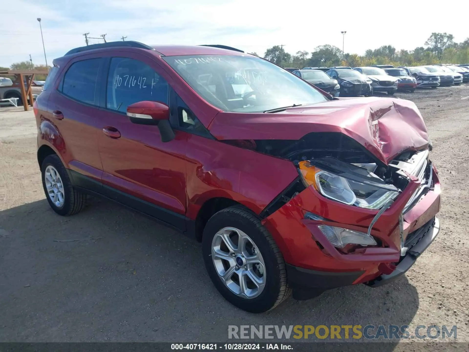 1 fotografías del automóvil dañado MAJ6S3GL5LC324432 FORD ECOSPORT 2020