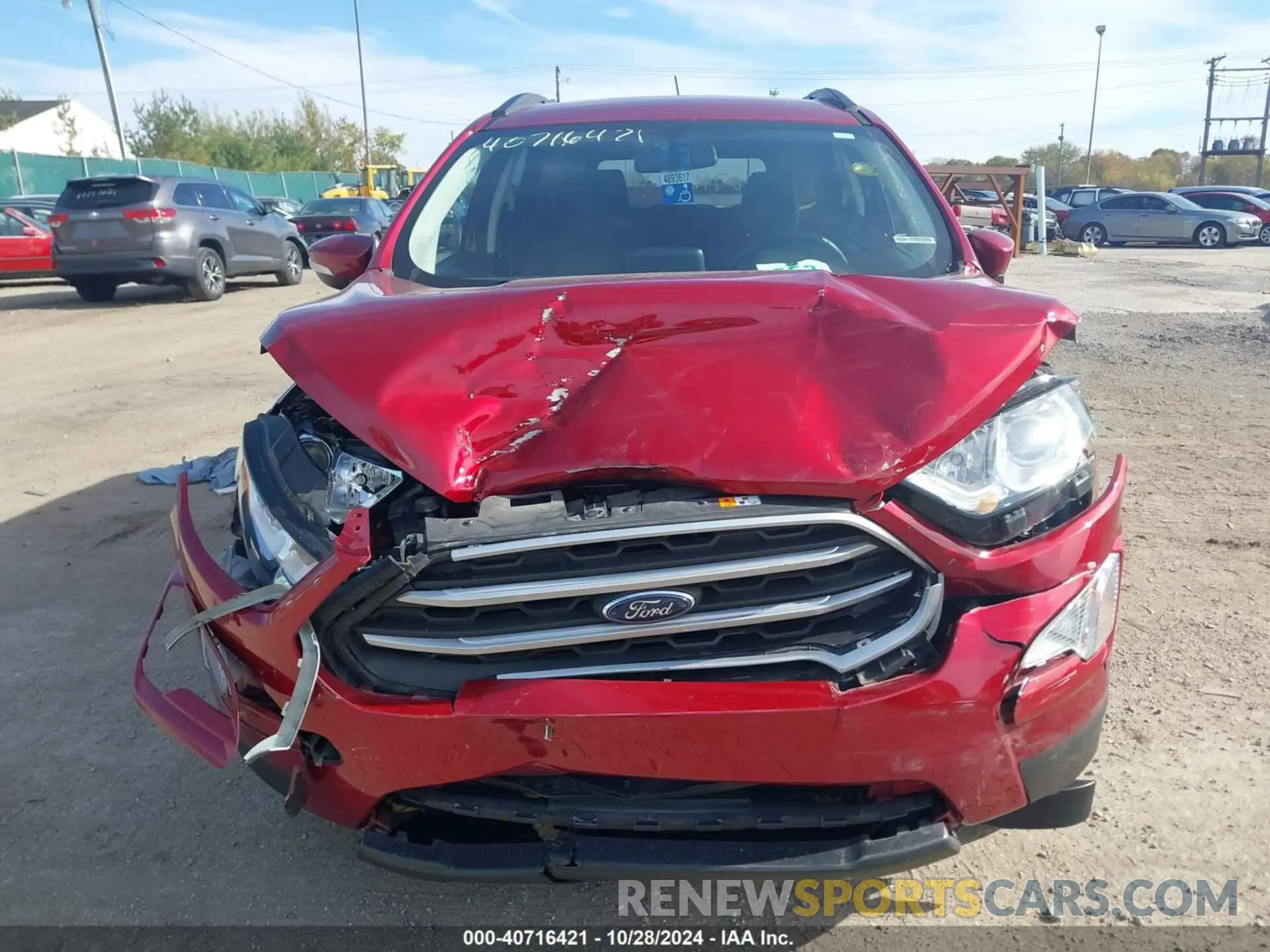 12 fotografías del automóvil dañado MAJ6S3GL5LC324432 FORD ECOSPORT 2020
