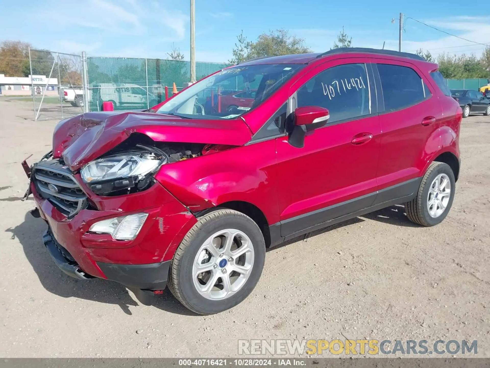 2 fotografías del automóvil dañado MAJ6S3GL5LC324432 FORD ECOSPORT 2020