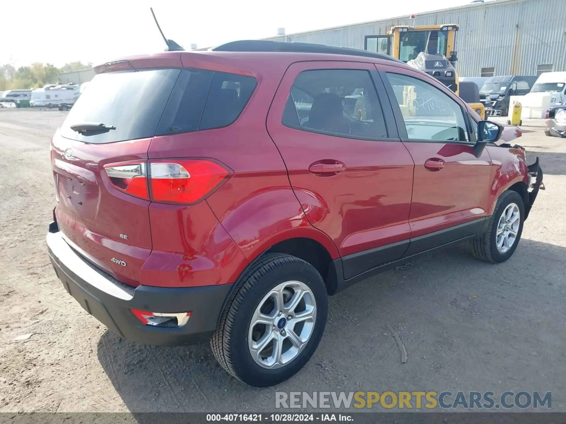 4 fotografías del automóvil dañado MAJ6S3GL5LC324432 FORD ECOSPORT 2020