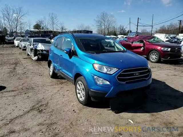 12 fotografías del automóvil dañado MAJ6S3GL5LC336709 FORD ECOSPORT 2020