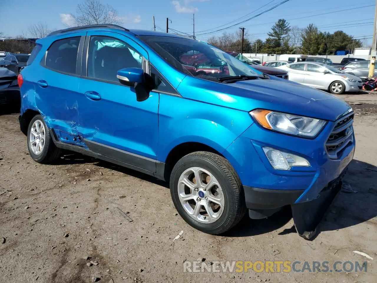 4 fotografías del automóvil dañado MAJ6S3GL5LC336709 FORD ECOSPORT 2020