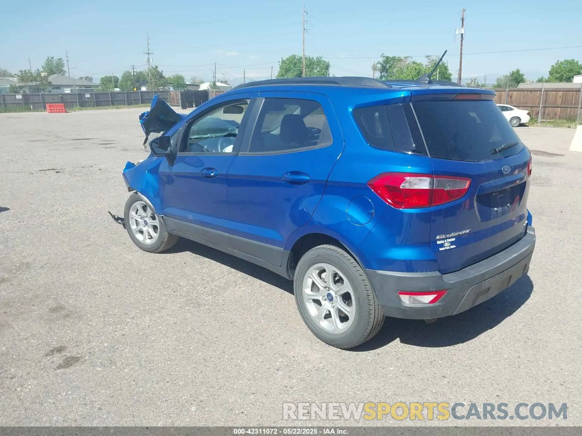 3 fotografías del automóvil dañado MAJ6S3GL6LC321572 FORD ECOSPORT 2020