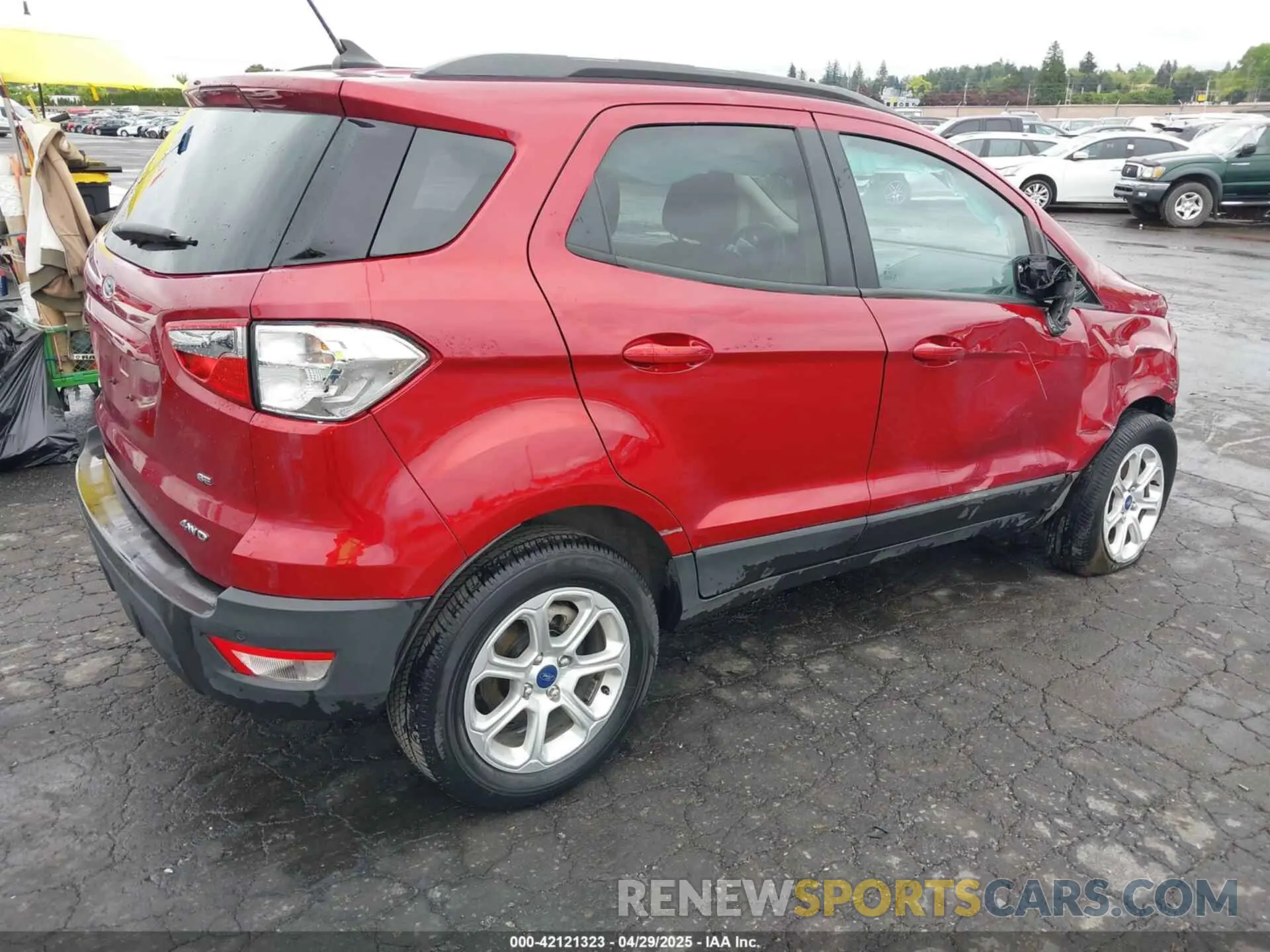 4 fotografías del automóvil dañado MAJ6S3GL6LC356600 FORD ECOSPORT 2020