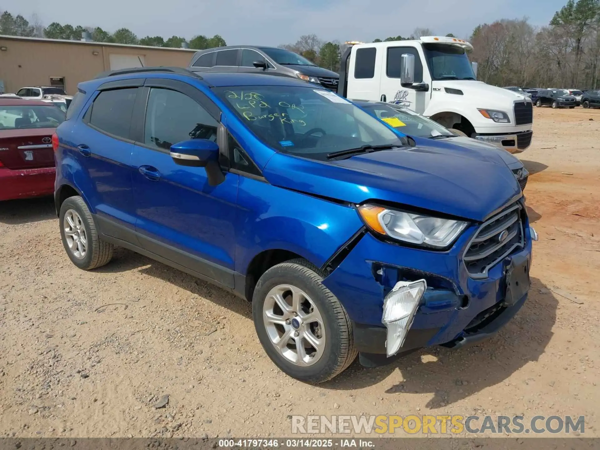 1 fotografías del automóvil dañado MAJ6S3GL9LC391034 FORD ECOSPORT 2020