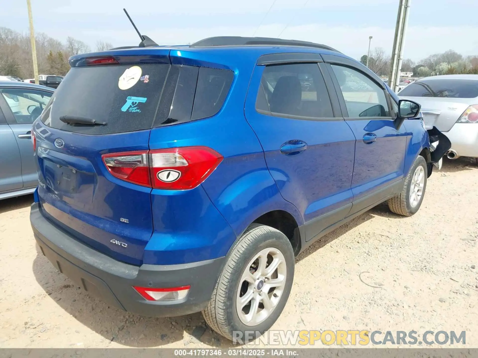 4 fotografías del automóvil dañado MAJ6S3GL9LC391034 FORD ECOSPORT 2020