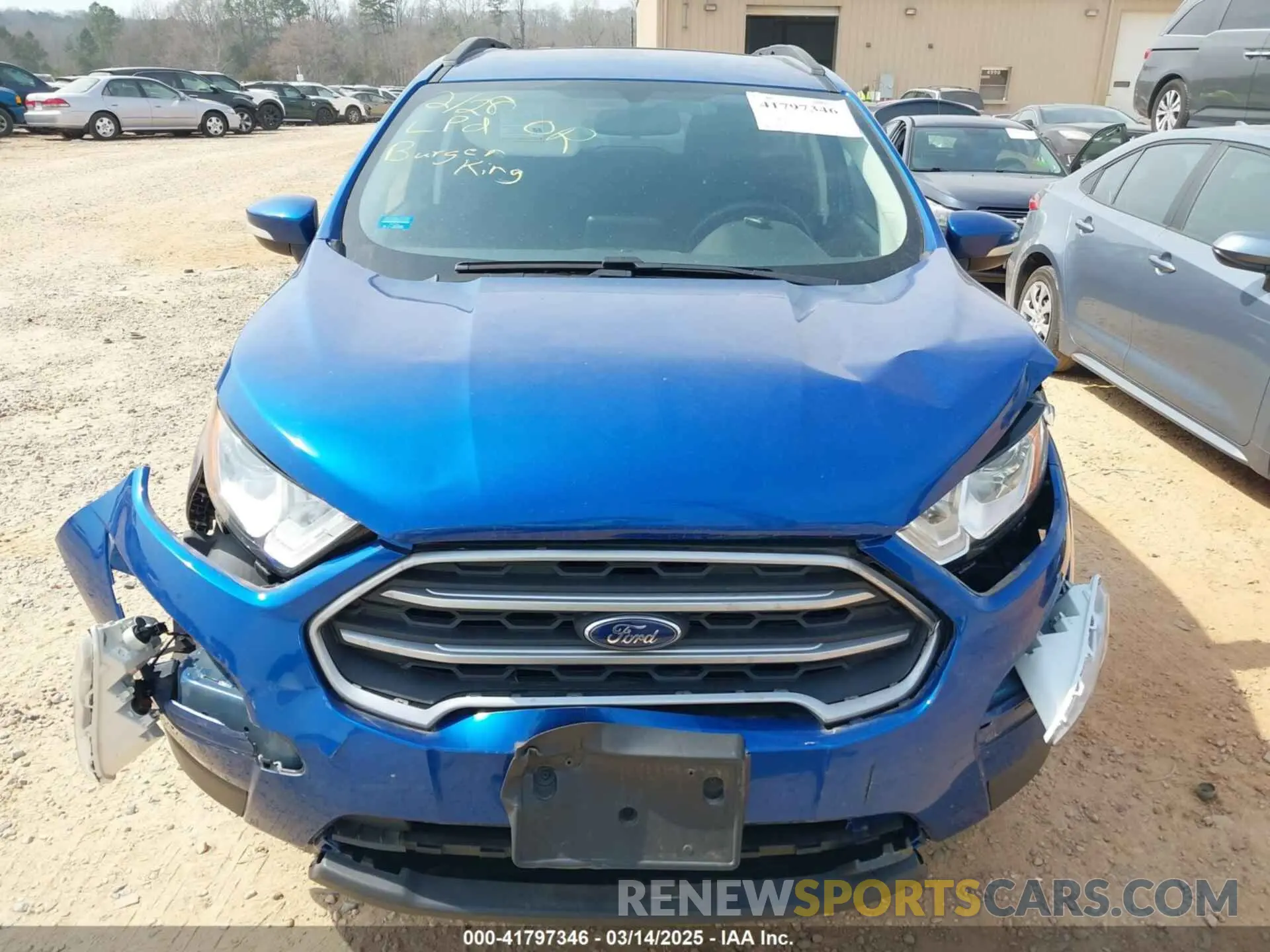 6 fotografías del automóvil dañado MAJ6S3GL9LC391034 FORD ECOSPORT 2020