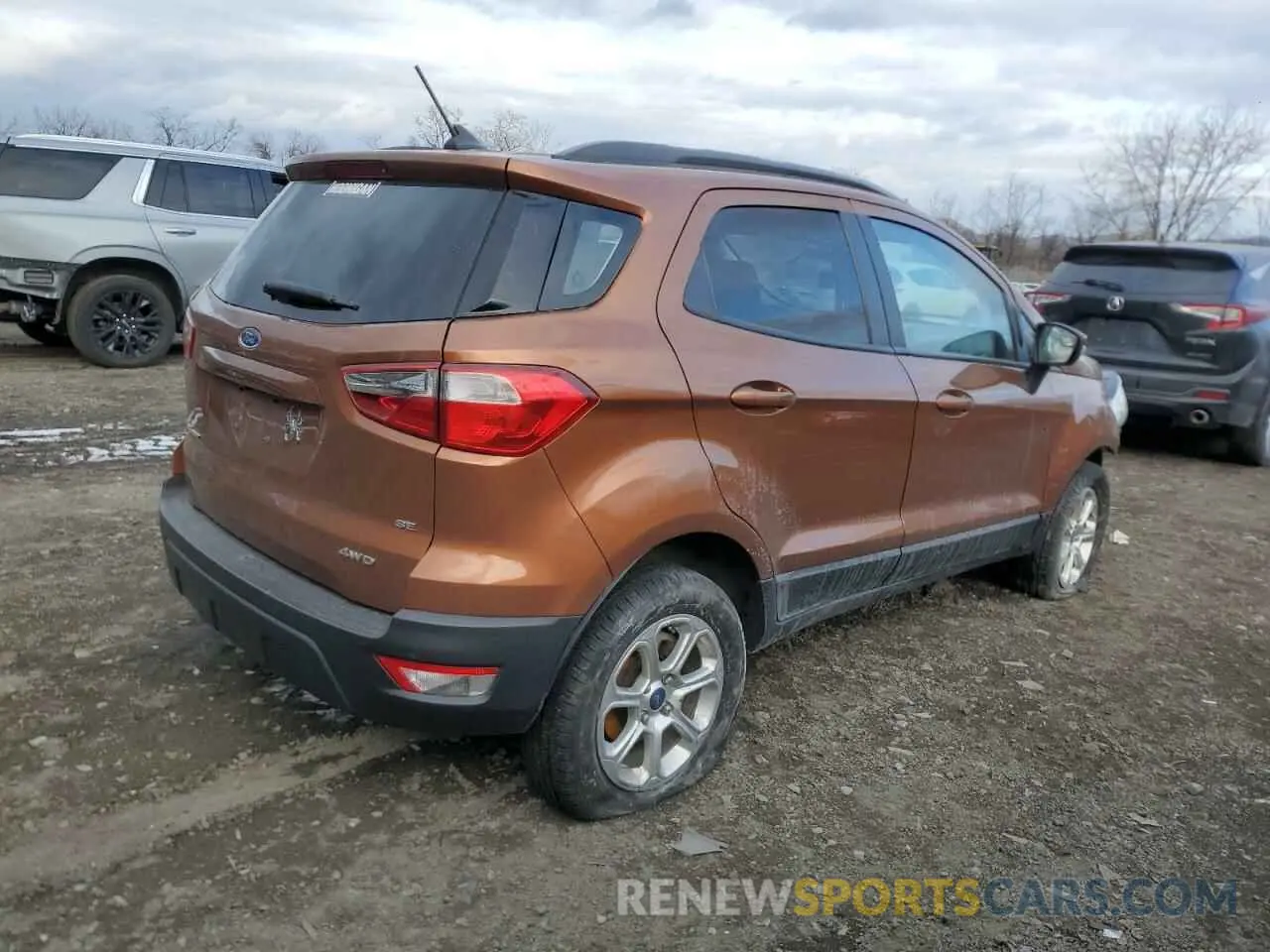 3 fotografías del automóvil dañado MAJ6S3GLXLC317881 FORD ECOSPORT 2020